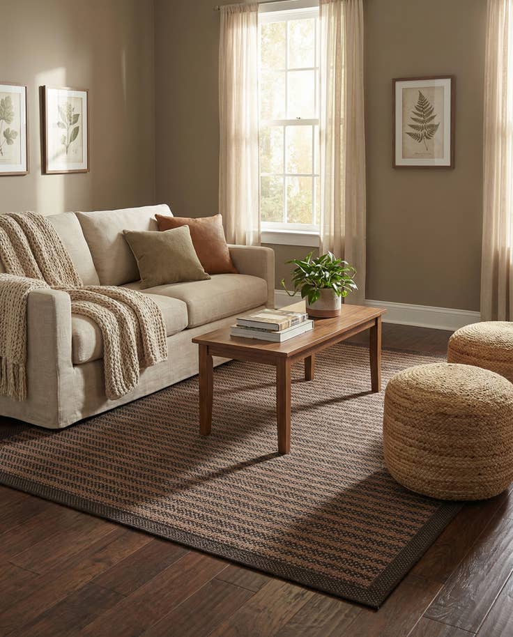 Detail image of 7' x 10' Easy-Clean Border Indoor / Outdoor Rug
