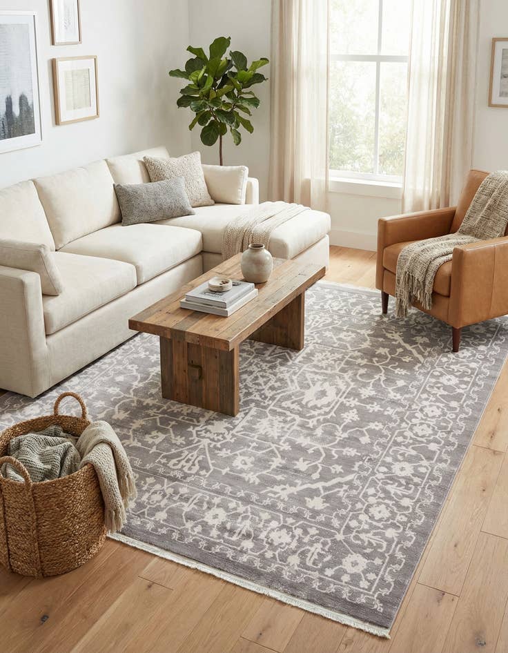 Detail image of  8' x 8' Modern Classical Square Rug