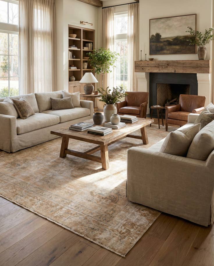 Detail image of 8' 10 x 11' 10 Hand Knotted Ultra Vintage Persian Wool Rug