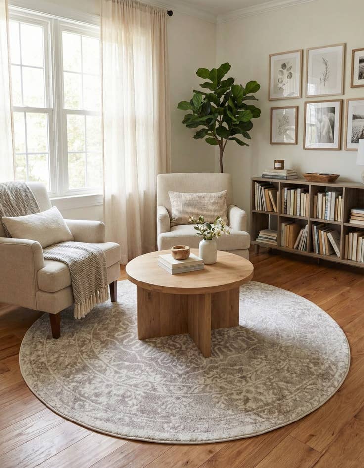 Detail image of 7' x 7' Oxford Round Rug