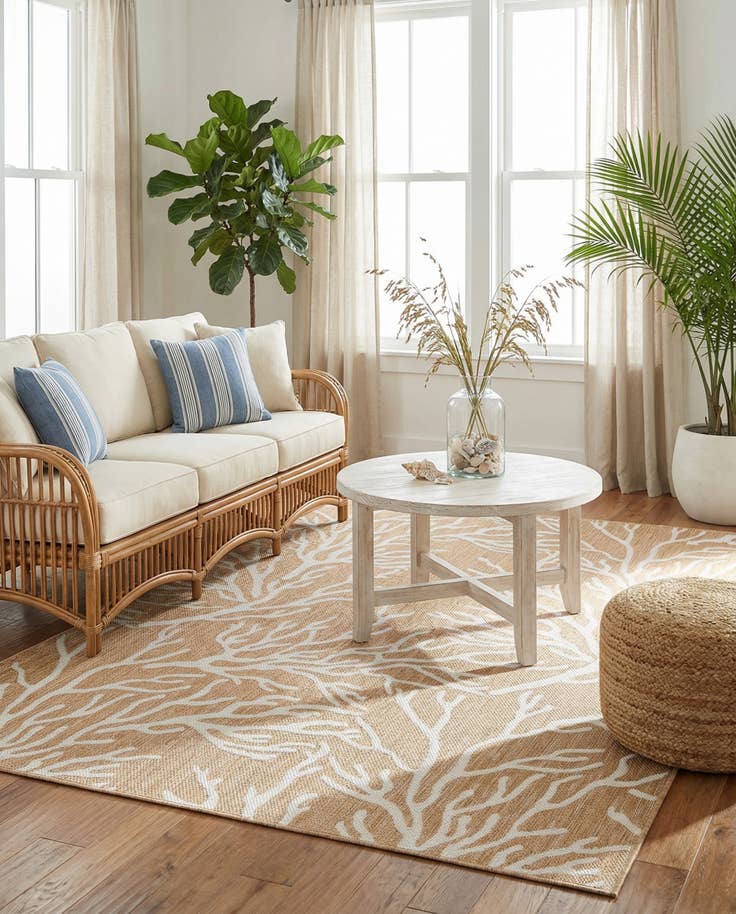 Detail image of 6' x 9' Easy-Clean Coastal Indoor / Outdoor Rug