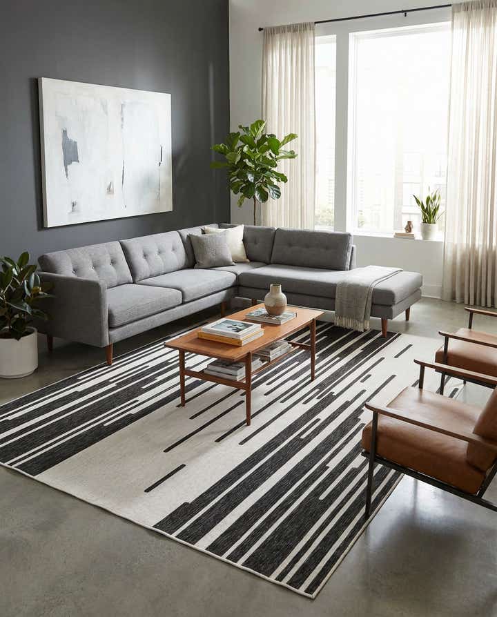 9' x 12' Easy-Clean Modern Indoor / Outdoor Rug