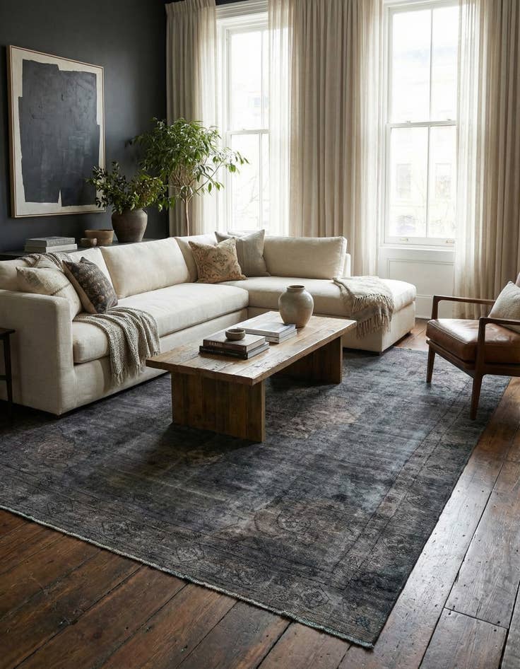 Detail image of 7' 8 x 10' 2  Hand Knotted Ultra Vintage Persian Wool Rug