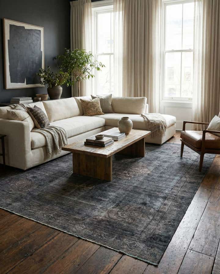7' 8 x 10' 2 Hand Knotted Ultra Vintage Persian Wool Rug