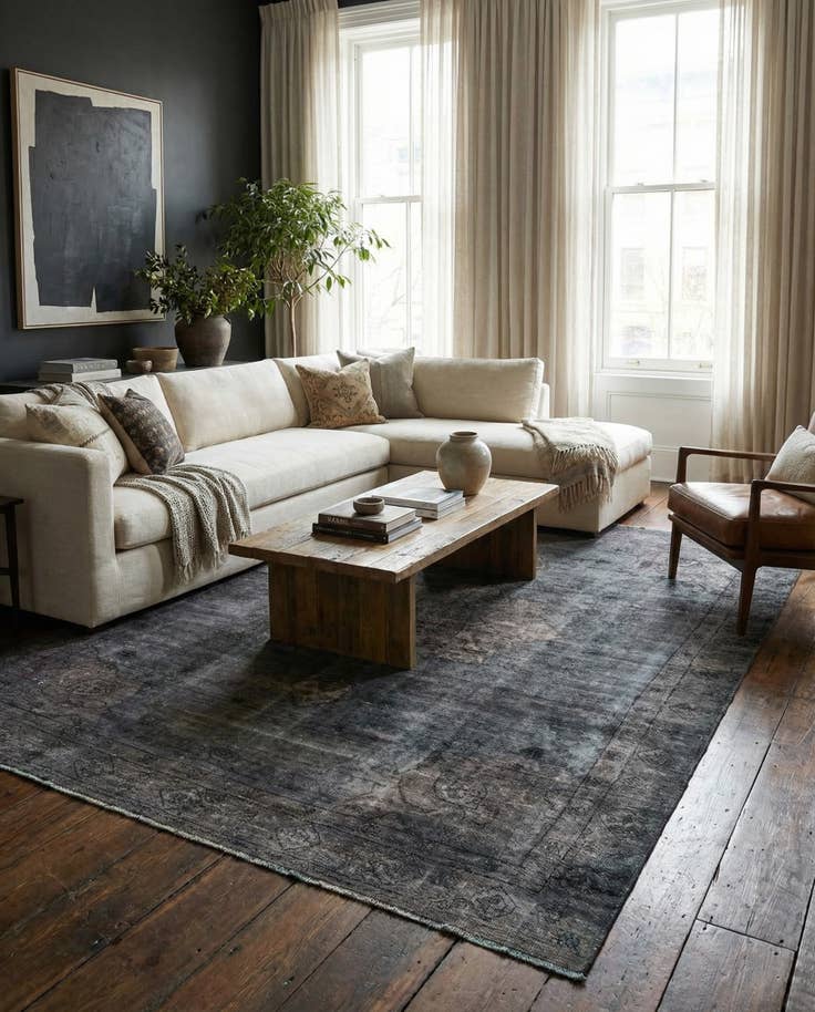 Detail image of 7' 8 x 10' 2 Hand Knotted Ultra Vintage Persian Wool Rug
