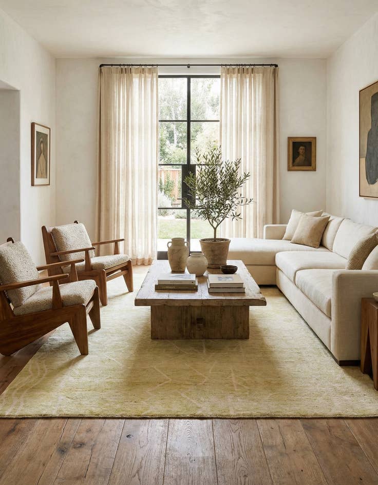 Detail image of 5' 8 x 8' 3  Hand Knotted Moroccan Wool Rug