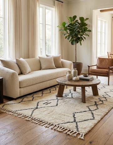 5' x 7' 7 Hand Knotted Moroccan Wool Rug