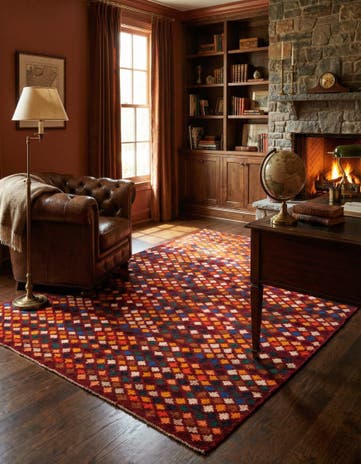 6' x 8' 3 Hand Knotted Balouch Wool Rug