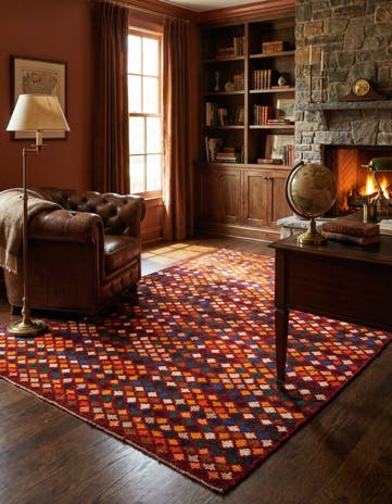 6' x 8' 3 Hand Knotted Balouch Wool Rug