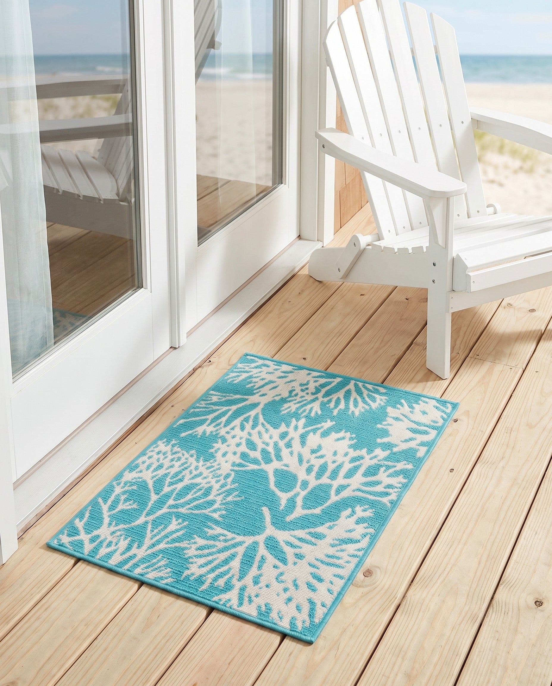 2' x 3' Easy-Clean Coastal Indoor / Outdoor Rug