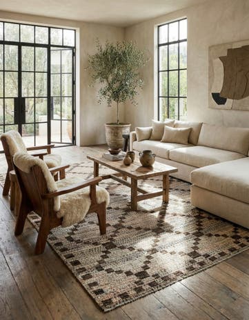 8' 2 x 9' 9 Hand Knotted Beni Marok Rug