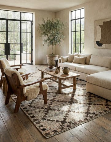 8' 2 x 9' 9 Hand Knotted Beni Marok Rug