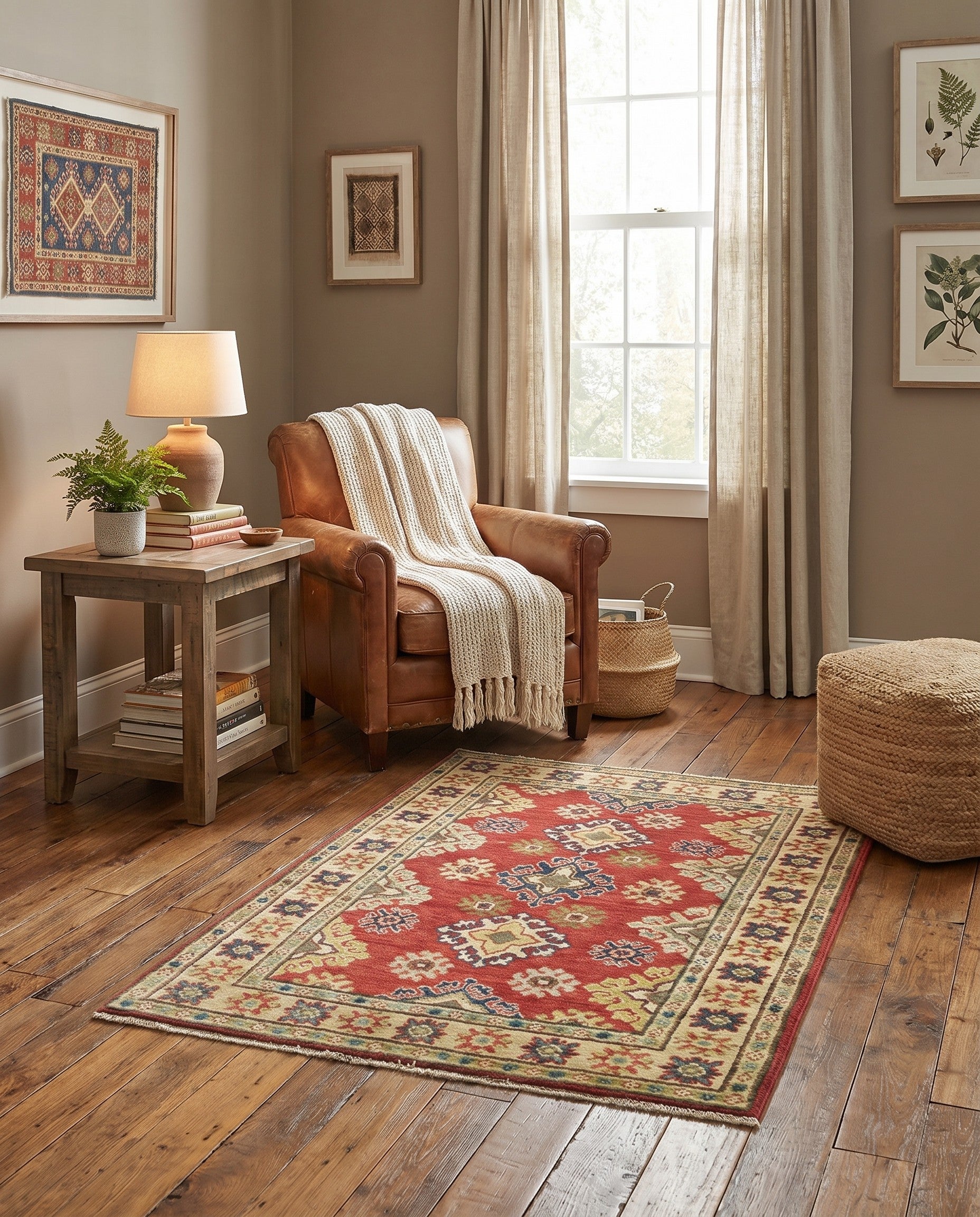 2' 10 x 4' Hand Knotted Kazak Rug