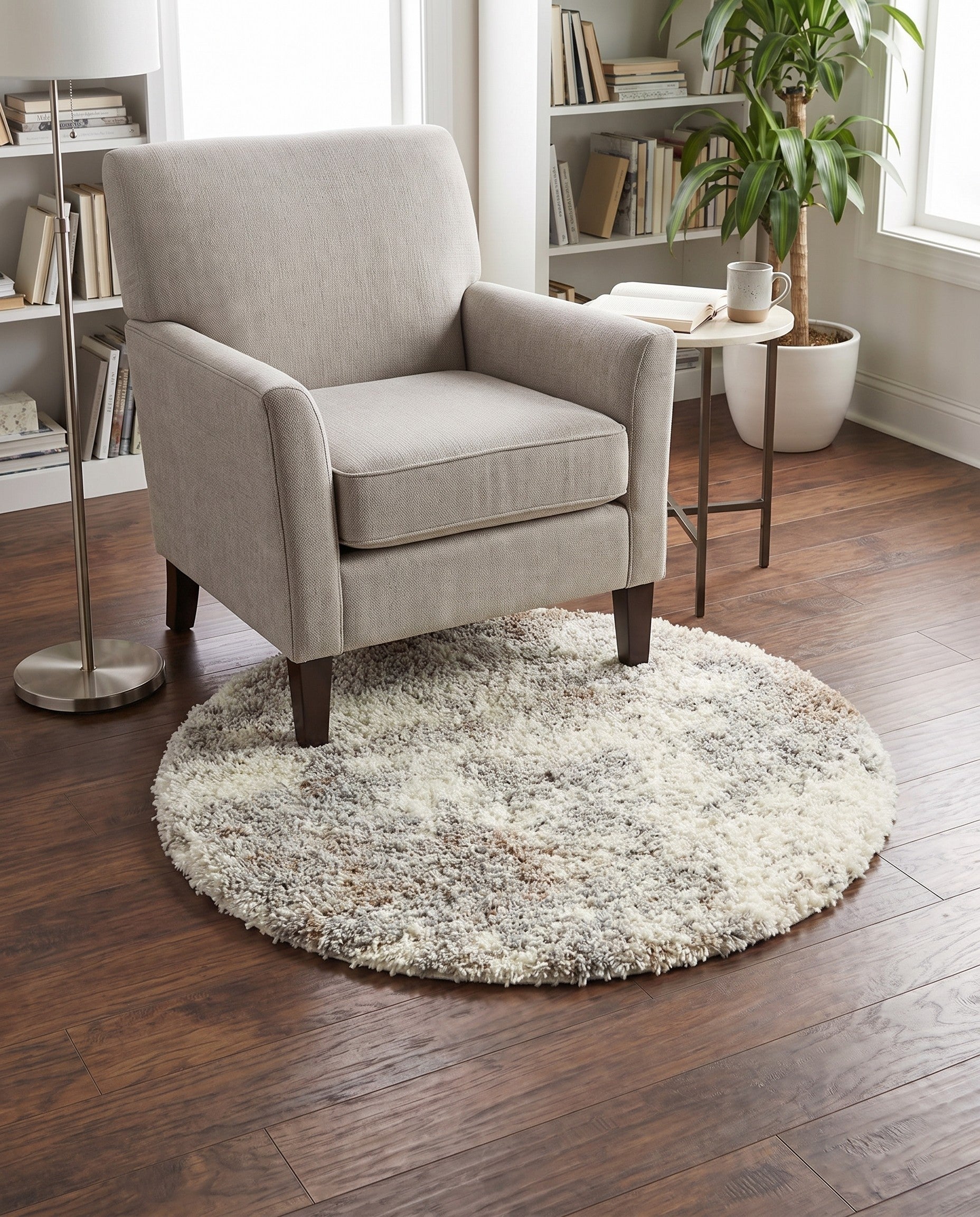 3' 3 x 3' 3 Soft Touch Shag Round Rug