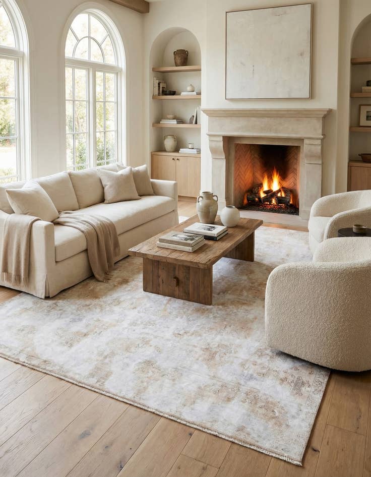 Detail image of 9' 3 x 12' 2  Hand Knotted Ultra Vintage Persian Wool Rug