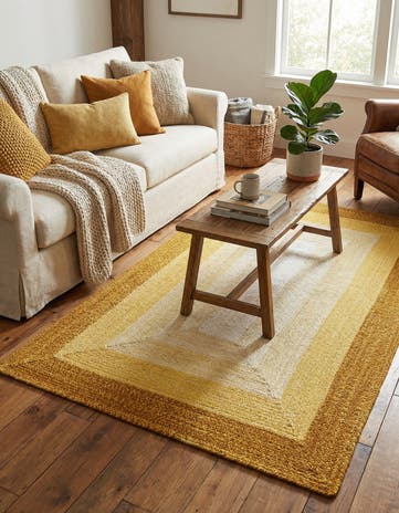 5' 1 x 8' Handmade Hand Braided Wool Rug