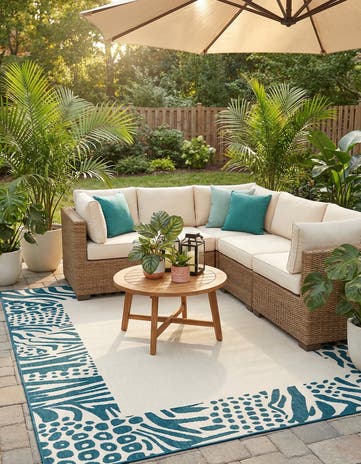 7' 10 x 10' Easy-Clean Safari Indoor / Outdoor Rug
