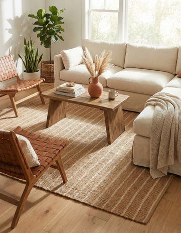 7' 10 x 7' 10 Hand Braided Laurel Handwoven Jute Square Rug