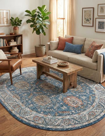 Blue Nyla Oval Rug