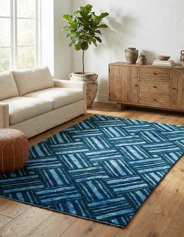 4' 10 x 8' 3 Hand Knotted Moroccan Rug