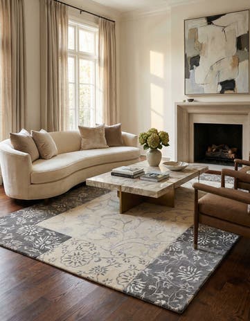 6' 8 x 10' 5 Hand Knotted Darya Wool Rug