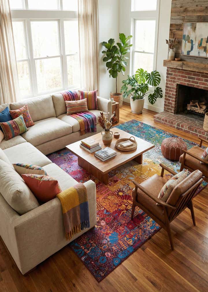 9' x 12' Easy-Clean Modern Indoor / Outdoor Rug