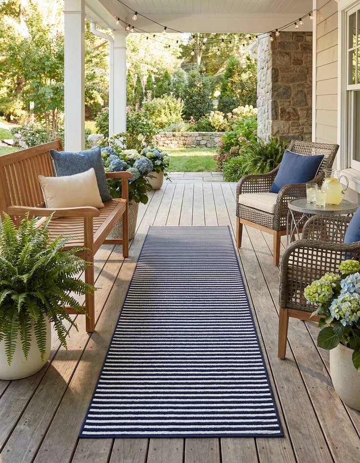 Detail image of 2' 7 x 12'  Washable Sabrina Soto Indoor / Outdoor Runner Rug