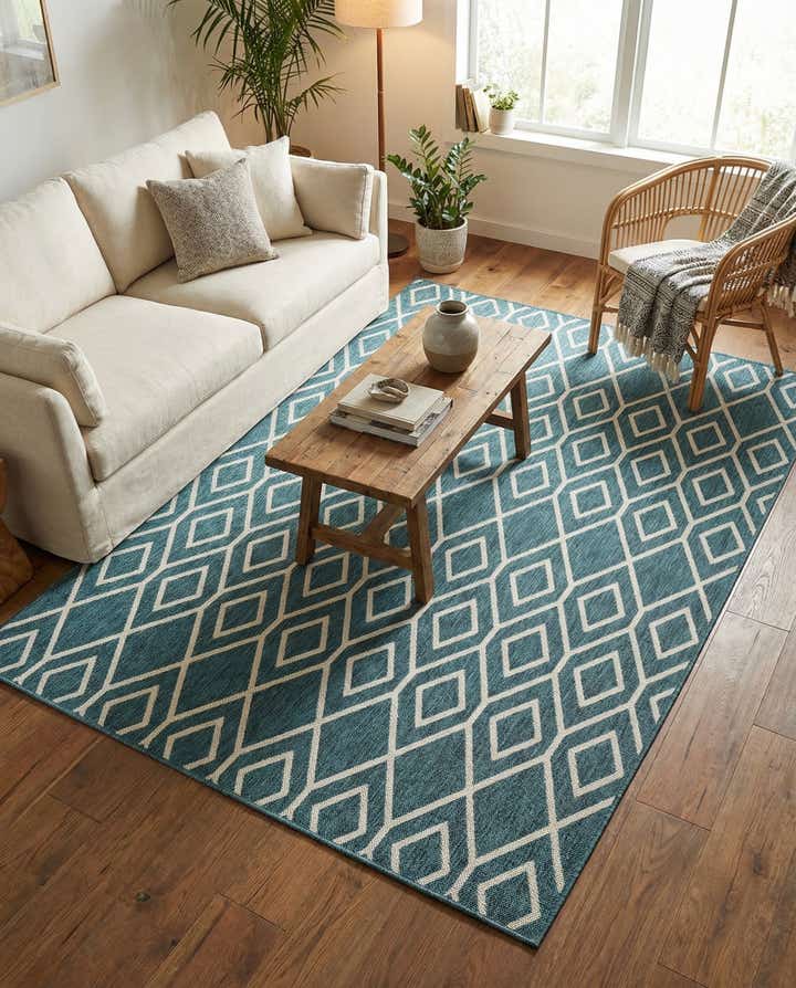 6' x 9' Easy-Clean Jill Zarin Turks and Caicos Indoor / Outdoor Rug