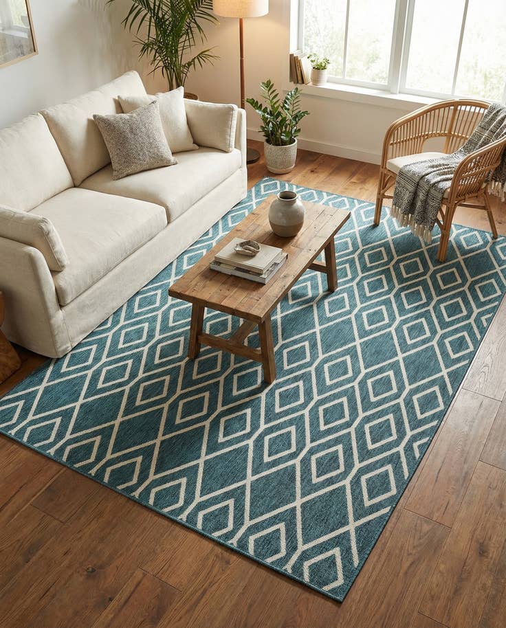 Detail image of 6' x 9' Easy-Clean Jill Zarin Turks and Caicos Indoor / Outdoor Rug