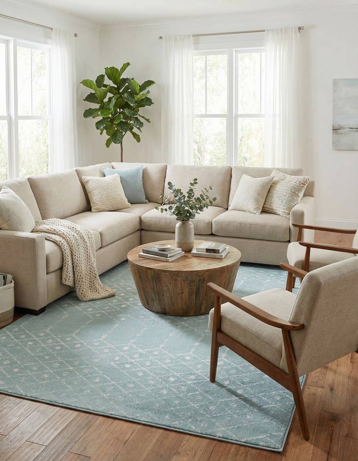 Detail image of 7' 10 x 11' Paxon Trellis Rug