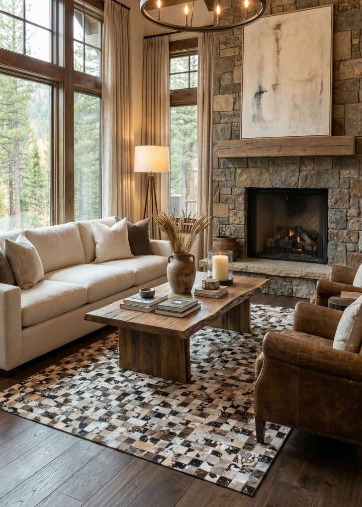 8' x 10' Cowhide Stocks Rug