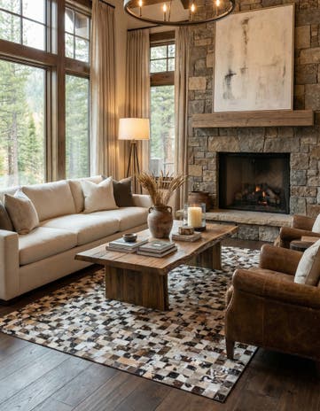 8' x 10' Cowhide Stocks Rug
