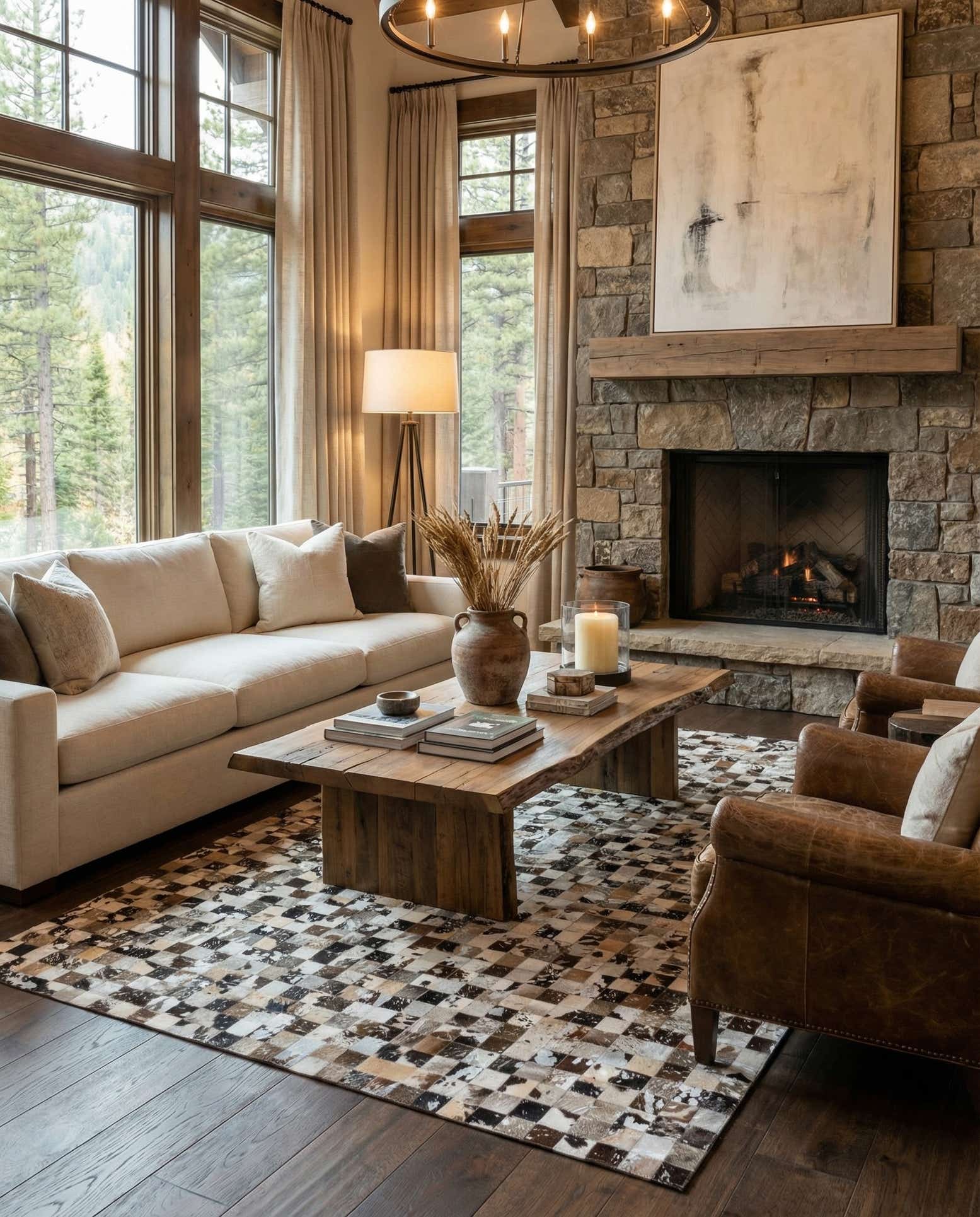8' x 10' Cowhide Stocks Rug