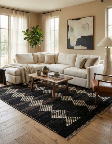 5' 11 x 7' 11 Hand Knotted Moroccan Wool Rug