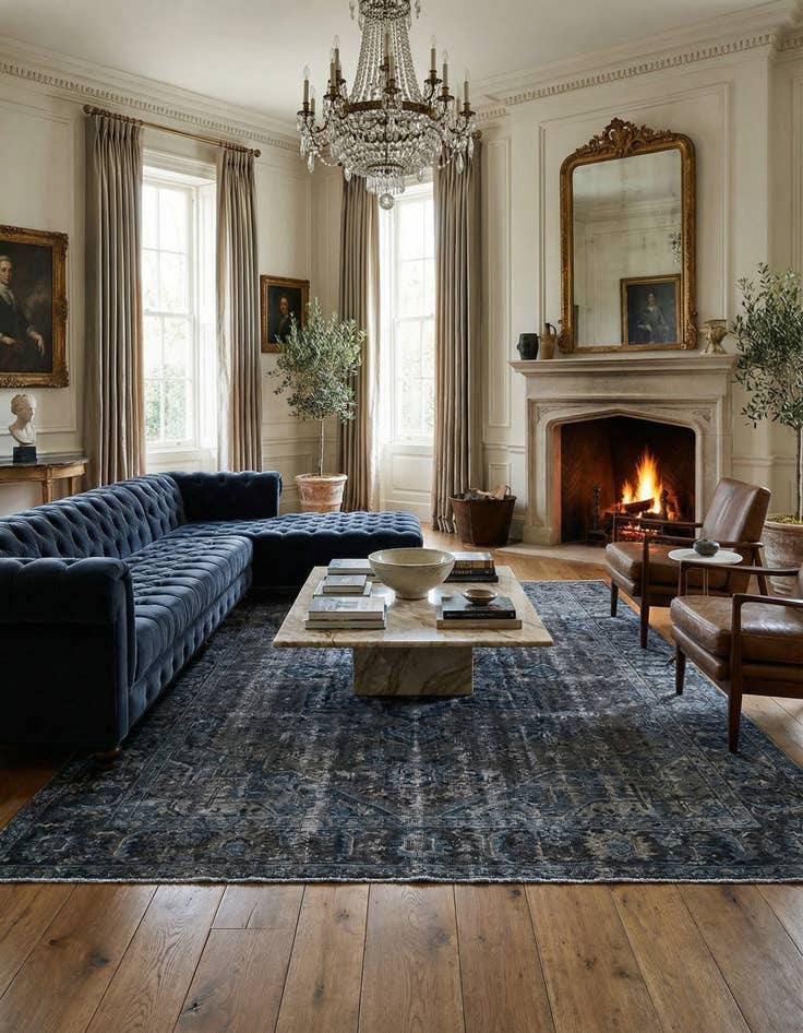 Detail image of  9' 9 x 12' 9  Hand Knotted Vintage Royal Persian Wool Rug