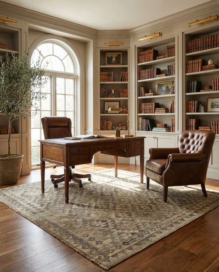 4' 11 x 6' 3 Hand Woven Kilim Maymana Wool Rug