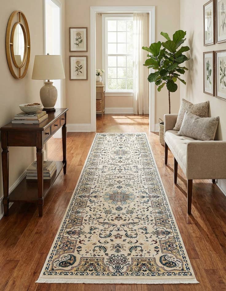 Detail image of 3' x 13' Nain Design Runner Rug