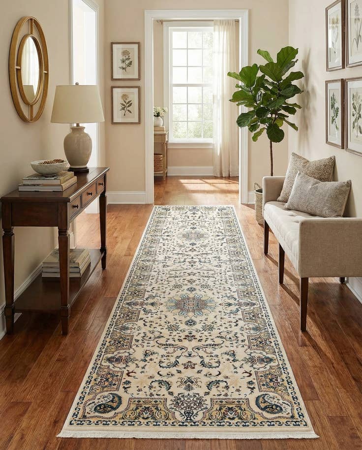 Detail image of 3' x 13' Nain Design Runner Rug