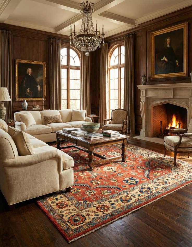 Detail image of 8' 1 x 10' 8 Serapi Wool Rug