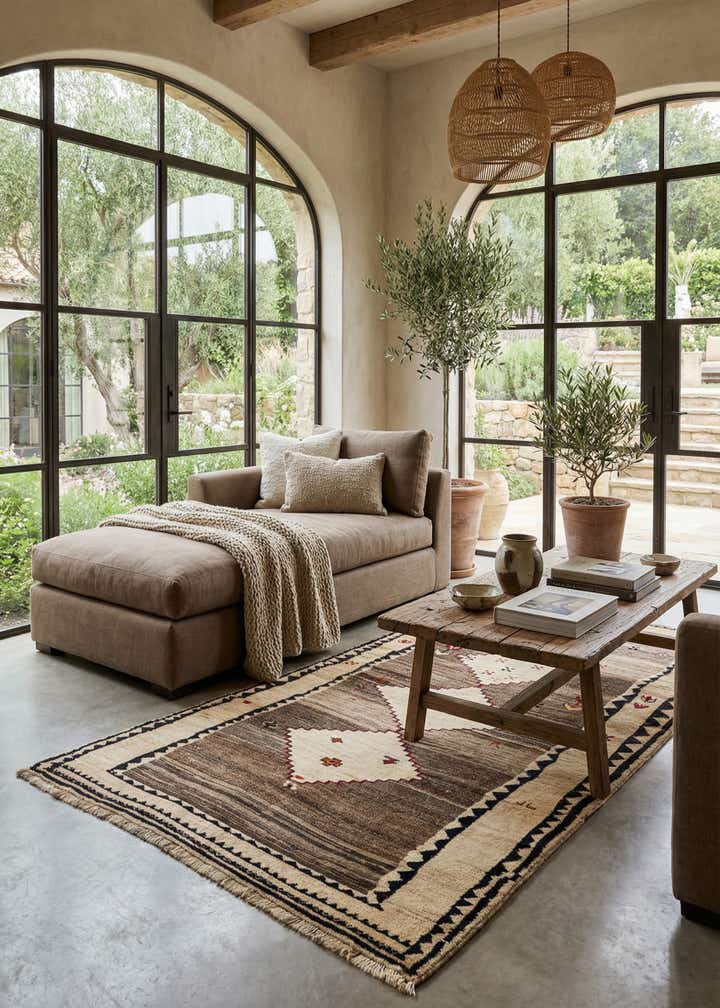 4' 3 x 7' 10 Gabbeh Rug