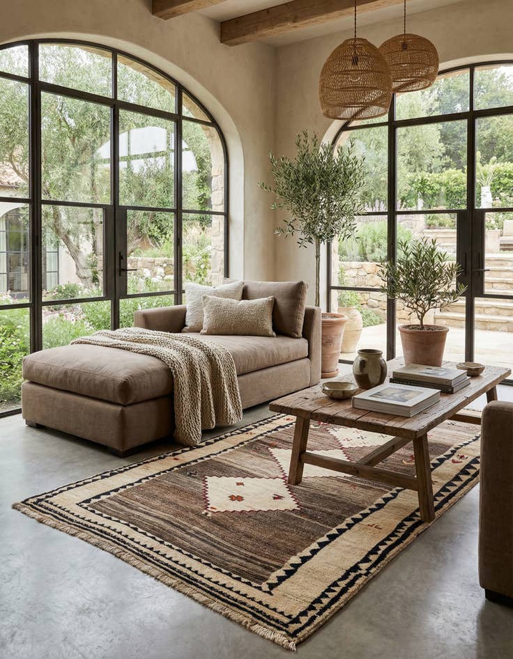 Detail image of 4' 3 x 7' 10 Gabbeh Rug