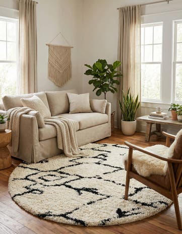 8' x 8' Infinity Shag Round Rug
