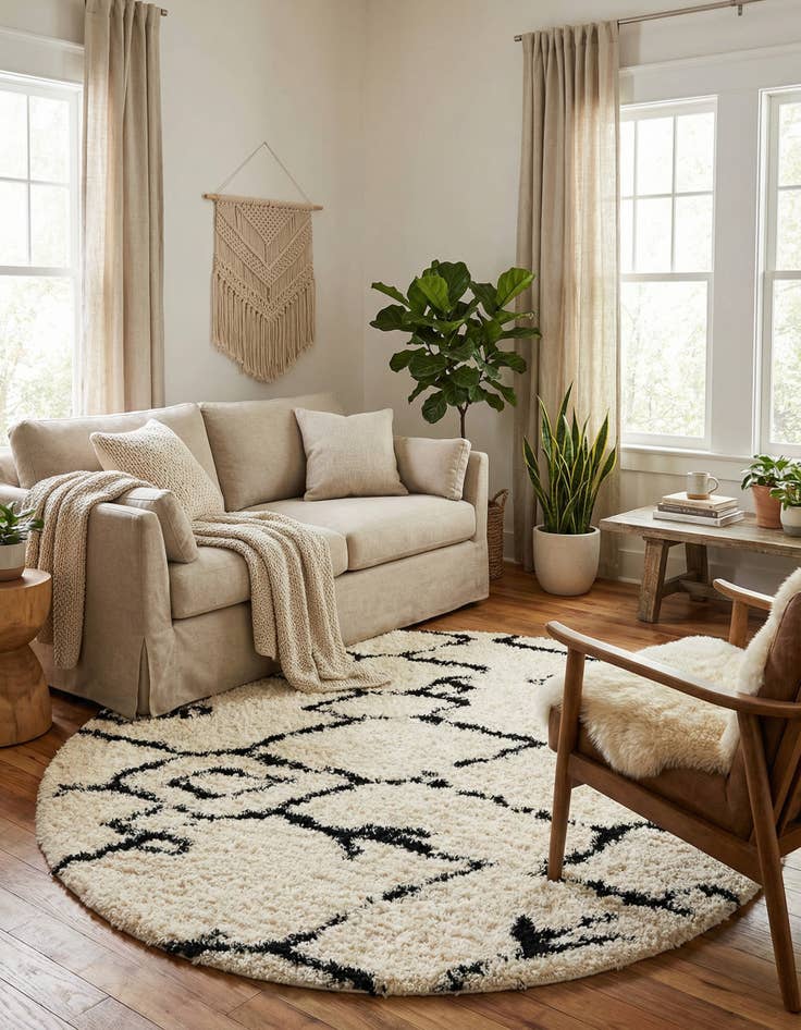 Detail image of 8' x 8' Infinity Shag Round Rug