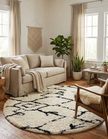 8' x 8' Infinity Shag Round Rug