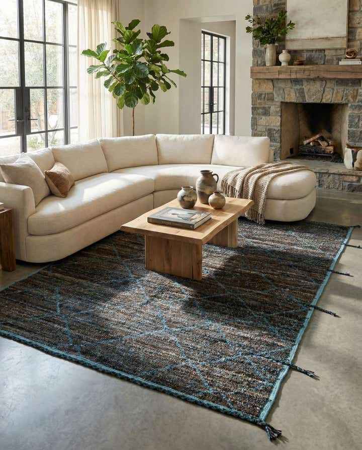 6' 2 x 9' 3 Hand Knotted Moroccan Wool Rug