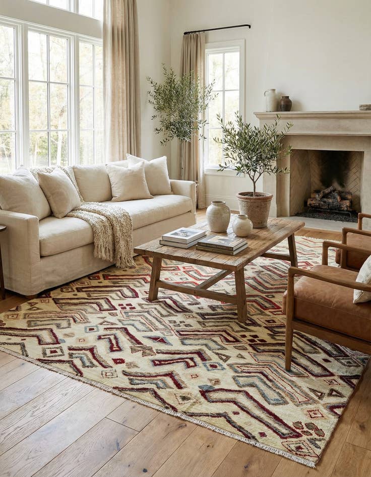 Detail image of 9' x 12' 2  Hand Knotted Moroccan Wool Rug