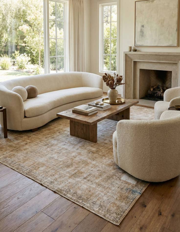 Detail image of 9' 10 x 12' 5  Hand Knotted Ultra Vintage Persian Wool Rug