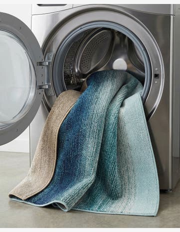 Blue Washable Hyacinth Rug