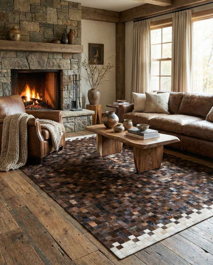 5' 1 x 7' 10 Cowhide Stocks Rug