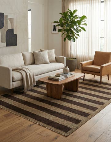 5' 4 x 7' 9 Hand Knotted Modern Ziegler Rug
